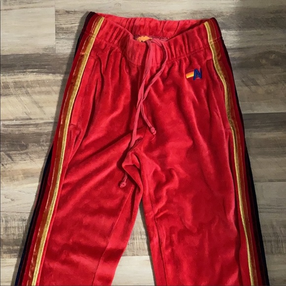 😻😻NWOT Aviator nation red velour set - Picture 8 of 8